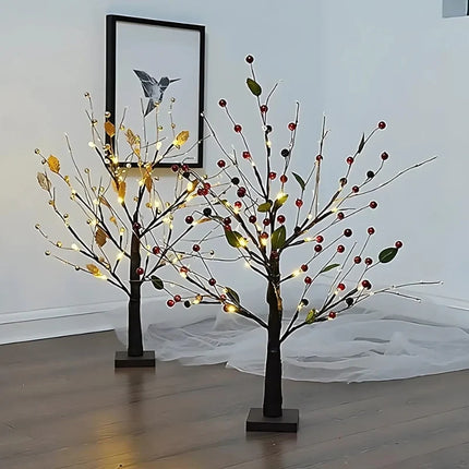 Spring Tree Accent with Warm White LED Lights | Elegant Seasonal Decor for Personalized Home Ambiance