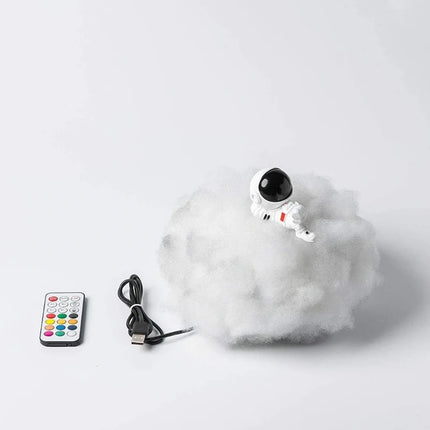 Astronaut Cloud Light with RGB Color Options and Remote Control | Whimsical Night Light for Cozy Spaces