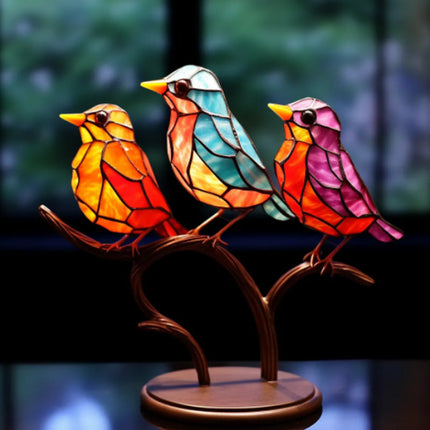 Bird Ornament on Branch, Acrylic Bird Figurine for Bedroom Decor – image 10