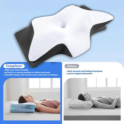 Side Sleeper Pillow for Neck Pain, Cervical Neck Pillow for Back and Stomach Sleepers – image 5