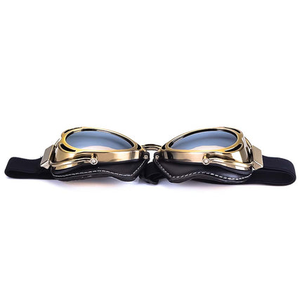 Vintage Motorcycle Goggles, Foldable Biker Goggles with UV Protection – image 4