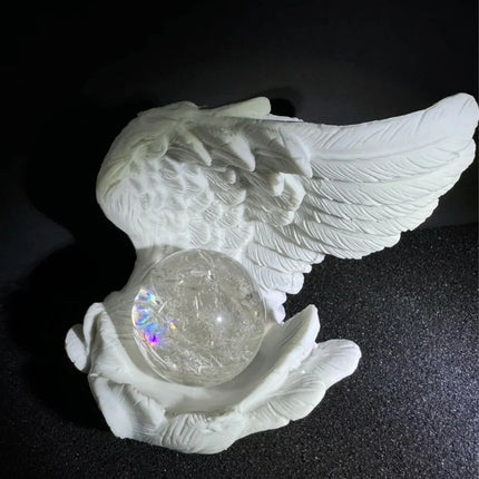 Angelic Wings Candle Holder with Poetic Winged Design | Serene Resin Decor for Warmth and Reflection
