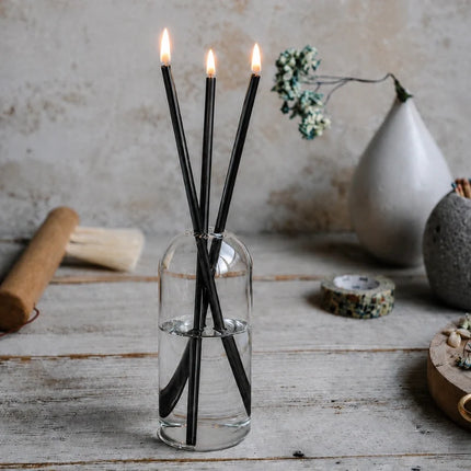 Oil Candle with Refillable Mineral Oil for Steady Glow | Elegant Glass Design for Cozy Ambience