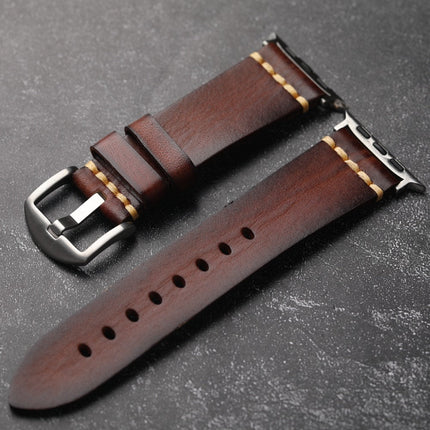 Apple Watch Bands, Full Grain Leather iWatch Band with Steel Buckle – image 5