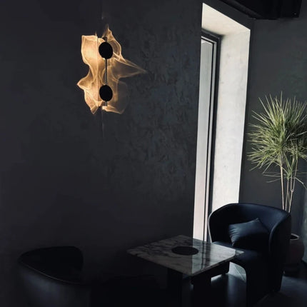 Adjustable Wall Sconce with Ripple Projection | Modern Aluminum & Stainless Steel Fixture for Ambient Lighting
