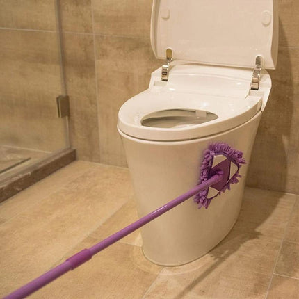 Dust Mop, Triangle Floor Mop with 180 Degree Swivel Head, Flat Mop with Telescopic Handle for Bathtub and Ceiling