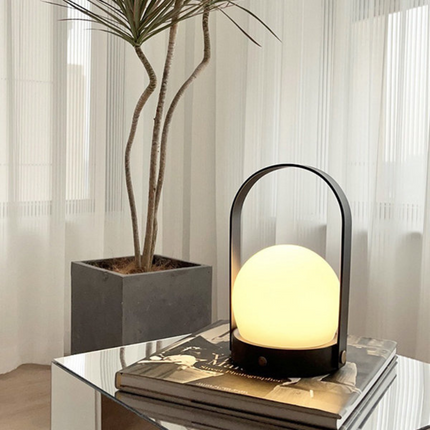 Cordless Table Lamp, Rechargeable Lamp, Portable LED Lantern Lamp with Handle and Adjustable Brightness