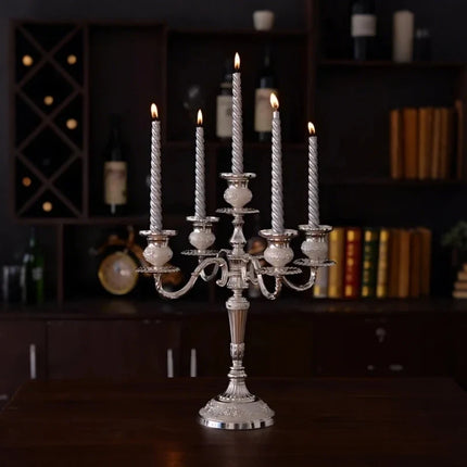Gilded Candelabra with Adjustable Arms | Elegant Alloy Design for Tailored Candlelight Ambiance