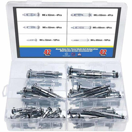 Drywall Anchors with Screws, Metal Hollow Wall Anchors