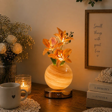 Illuminated Orchid Lamp with Adjustable Lighting | Elegant Centerpiece for Home Decor and Ambience
