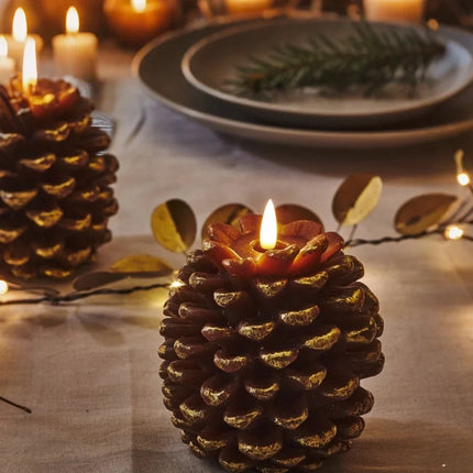 Flameless Pinecone Candles with Remote Control & Timer | Nature-Inspired Ambiance for Cozy Spaces