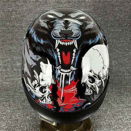 Chopper Half Helmet with Drop Down Visor – image 7