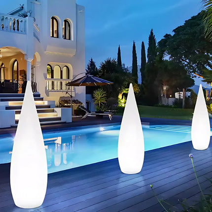 Outdoor Sculptural Glow Light with Dimmable RGB Colors | Weatherproof Design for Patios and Ambiance