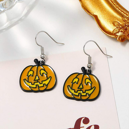 Halloween Earrings for Women, Pumpkin – image 7