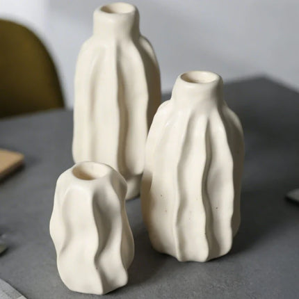 Hand-Crafted Ceramic Candle Holder with Modern Organic Design | Sculptural Accent for Taper Candles and Decor