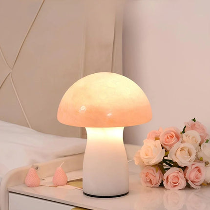 Dimmable Mushroom Table Lamp with Premium Speckled Glass | Adjustable Lighting for Elegant Home Decor