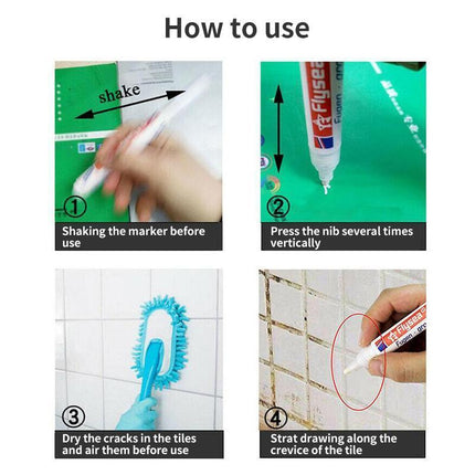 Grout Pens for Tile Joint Repair, Waterproof Grout Renewer Pen – image 4