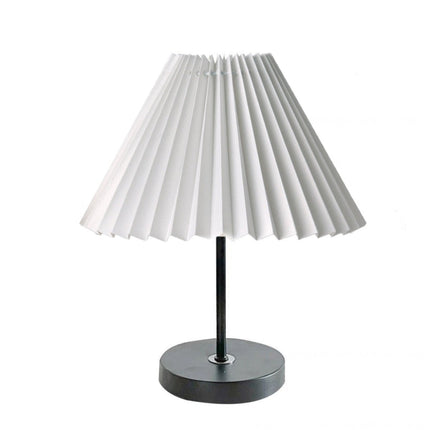 Dimmable Table Lamp with Pleated Fabric Shade | Elegant Lighting for Home Ambiance