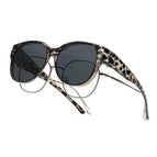 Gray tortoiseshell frame + gray lens