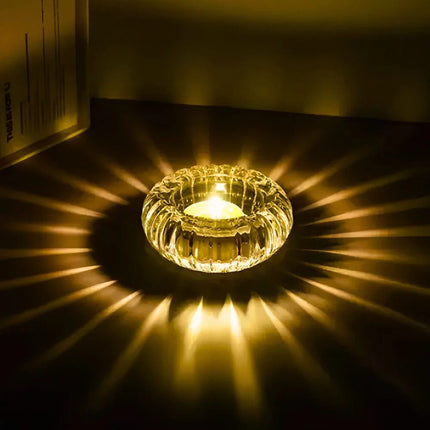Artful Glass Candle Holder with Rippled Design | Elegant Accent for Intimate Spaces