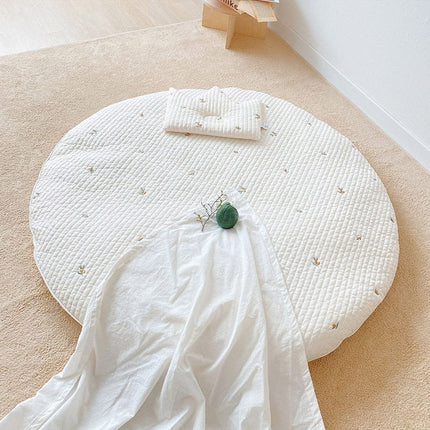 Baby Play Mat Round, Soft Cotton Infant Floor Mat for Crawling – image 5