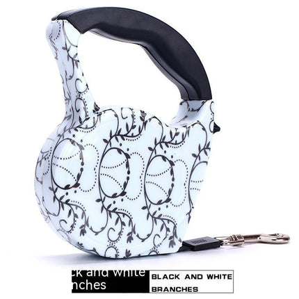 Automatic Retractable Dog Leash with 5m Length | Lightweight Plastic with Fun Patterns for Safe Exploration