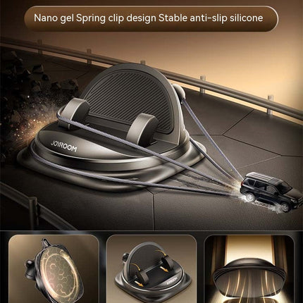 Universal Anti-Slip Car Phone Holder with 360° Rotation | Reusable Silicone Mount for Safe Driving and Easy Access