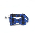 Check Pattern Cotton Dog Collar with Bowknot Option | Stylish and Comfortable Accessory for Pets in Vibrant Colors