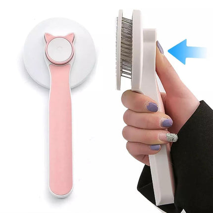 Self-Cleaning Slicker Brush for Cats & Dogs with Waterproof Design | Tangle-Free Grooming for Healthy, Shiny Coats