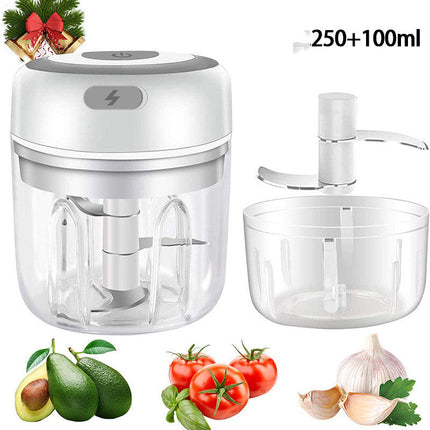 Mini Electric Garlic Chopper with Stainless Steel Blade | Fast and Effortless Food Preparation for Cooking and Meal Prep