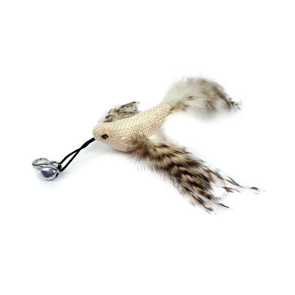 Interactive Cat Toy Stick with Bird Feather Wire | Engaging Play for Cats to Stimulate Hunting Instincts