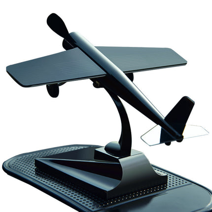 Solar Rotary Airplane Car Ornament with Solar Panel | Stylish Tech Accessory for Vehicle Personalization