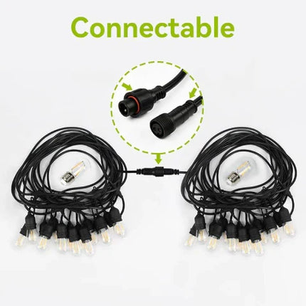 Outdoor String Lights Heavy Duty, Commercial Grade Weatherproof Bistro Lights with LED Bulbs – image 11