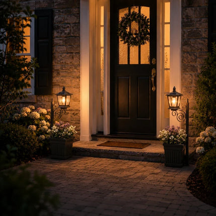 Solar Lanterns, Waterproof Solar Lights Outdoor with Flower Pot Planter – image 4