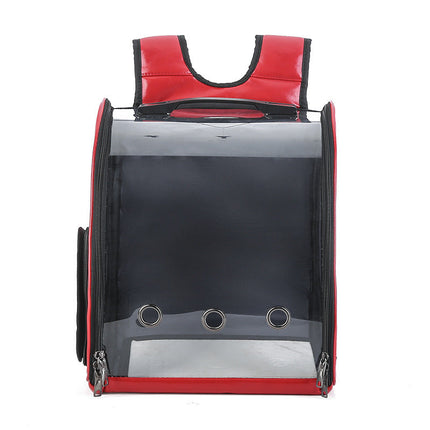 Folding Transparent Pet Backpack with Medium Hardness for Comfort and Anxiety Relief | Lightweight Carrier for Cats and Small Dogs