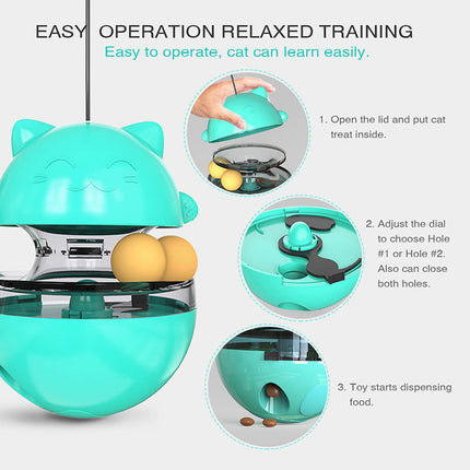 Interactive Cat Toy with Treat Dispenser | Fun Feeding Solution to Improve Intelligence and Reduce Boredom