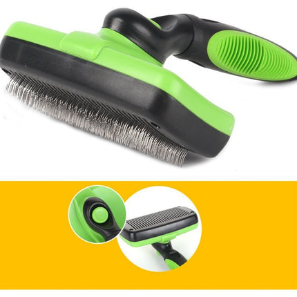 Stainless Steel Self-Cleaning Slicker Brush for Dogs and Cats | Effortless Grooming and Fur Removal