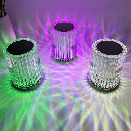 Faux Crystal LED Desk Lamp with RGB Lighting & Remote Control | Modern Touch Control for Customized Ambiance