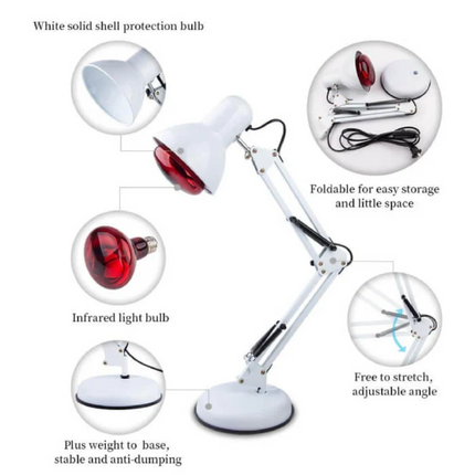 Red Light Therapy Lamp with Stand, Infrared Light for Back and Neck Warmth – image 5