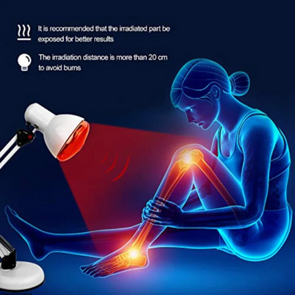 Red Light Therapy Lamp with Stand, Infrared Light for Back and Neck Warmth