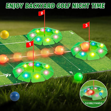Kids Golf Toy Set with Light-Up Features & 6.5ft Mat | Fun Indoor-Outdoor Game for Ages 3-8