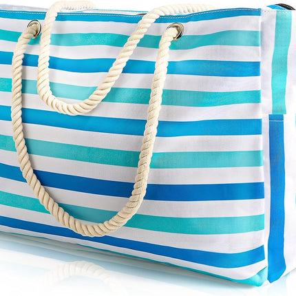 Coastal Escape | Large Waterproof Beach Bag with Sandproof Design | Versatile Tote for Family Outdoor Adventures
