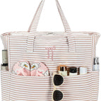 Brown Striped Bow