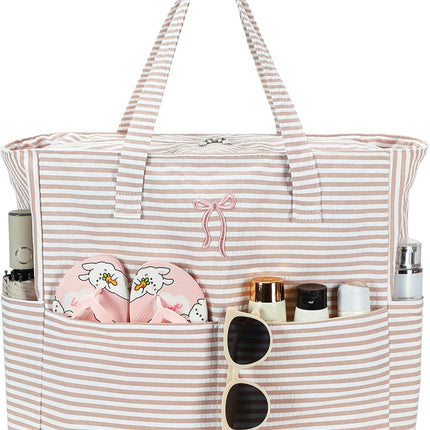 Ocean Breeze | Large Waterproof Beach Tote Bag with Wet Compartment | Stylish & Versatile for Pool, Travel, or Gym