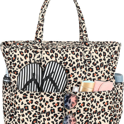 Ocean Breeze | Large Waterproof Beach Tote Bag with Wet Compartment | Stylish & Versatile for Pool, Travel, or Gym