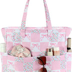 Gingham Floral Bow