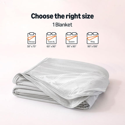 Cozy Comfort | Striped Cooling Blanket for Hot Sleepers with Reversible Design | Lightweight Throw for Bed & Sofa