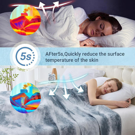 Chill Comfort | Cooling Blanket with Ultra-Cool Fabric | Lightweight & Breathable for Hot Sleepers