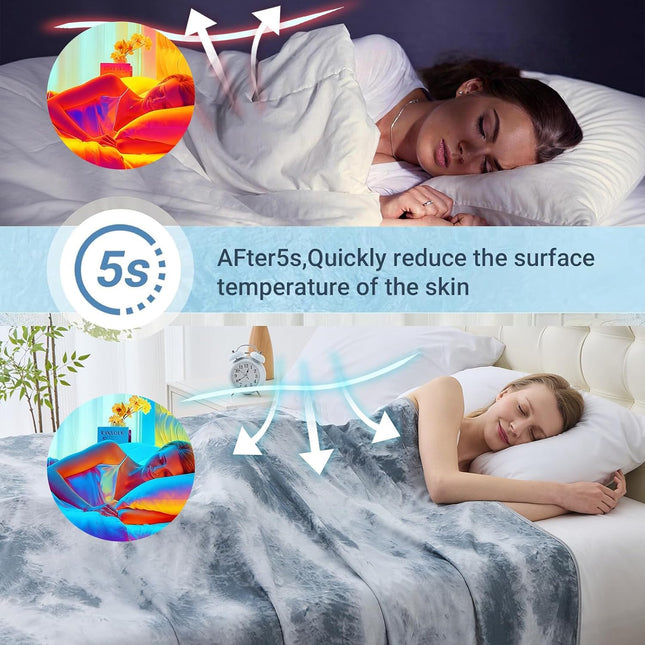 Chill Comfort | Cooling Blanket with Ultra-Cool Fabric | Lightweight & Breathable for Hot Sleepers