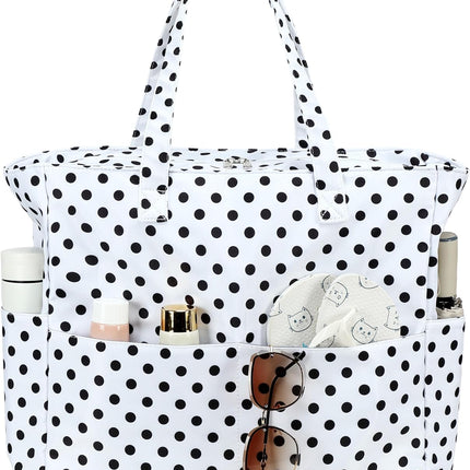 Coastal Collection | Large Waterproof Beach Tote Bag with Zipper & Wet Pocket | Versatile for Travel, Gym, and Grocery